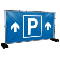 Bauzaunbanner Parkplatz - 340 x 173 cm