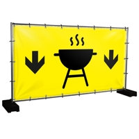 Bauzaunbanner BBQ - 340 x 173 cm