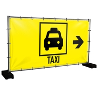 Bauzaunbanner Taxi - 340 x 173 cm