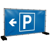 Bauzaunbanner Parkplatz - 340 x 173 cm