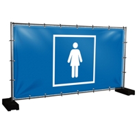 Bauzaunbanner WC Damen - 340 x 173 cm