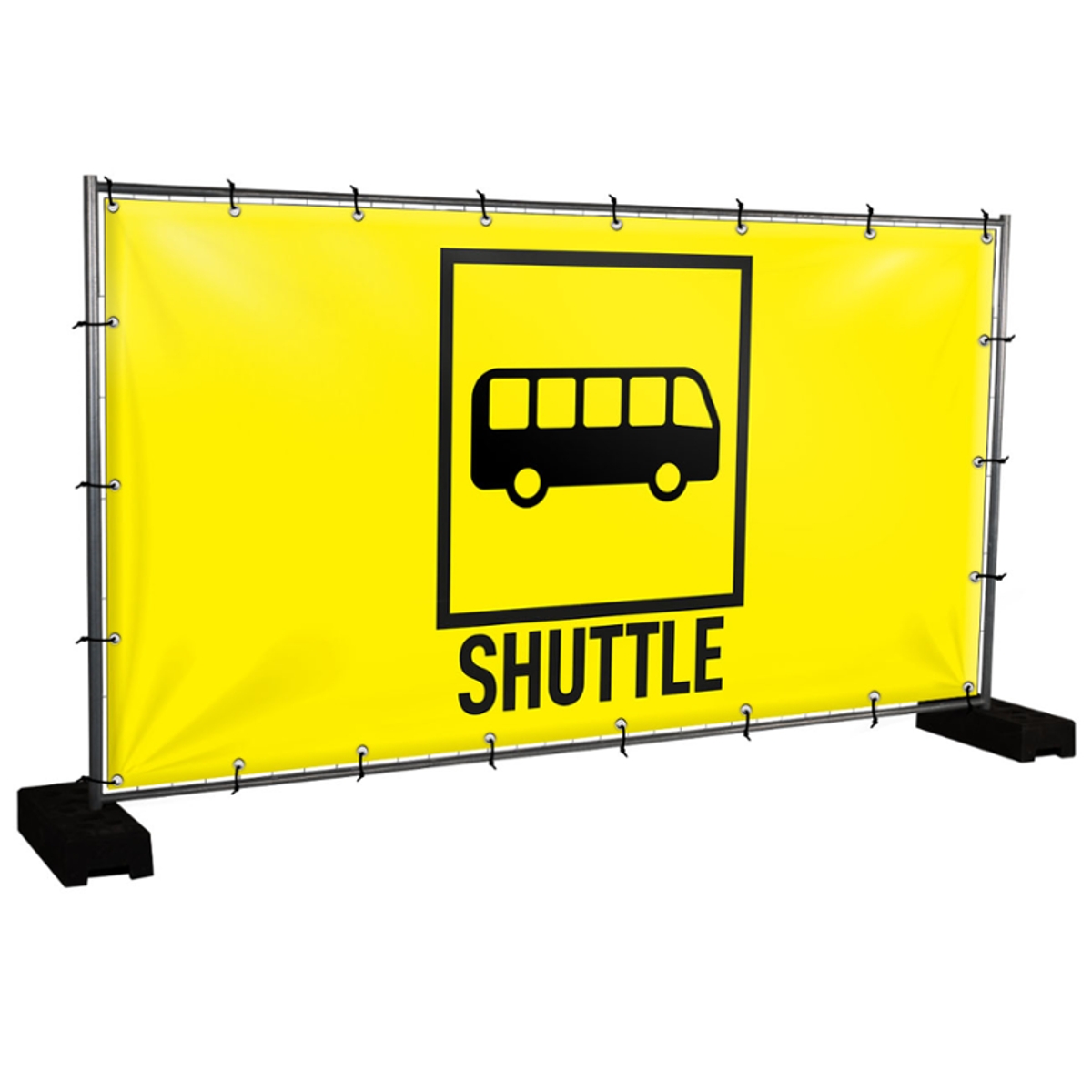 Bauzaunbanner Shuttle Bus - 340 x 173 cm