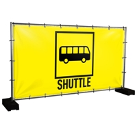 Bauzaunbanner Shuttle Bus - 340 x 173 cm