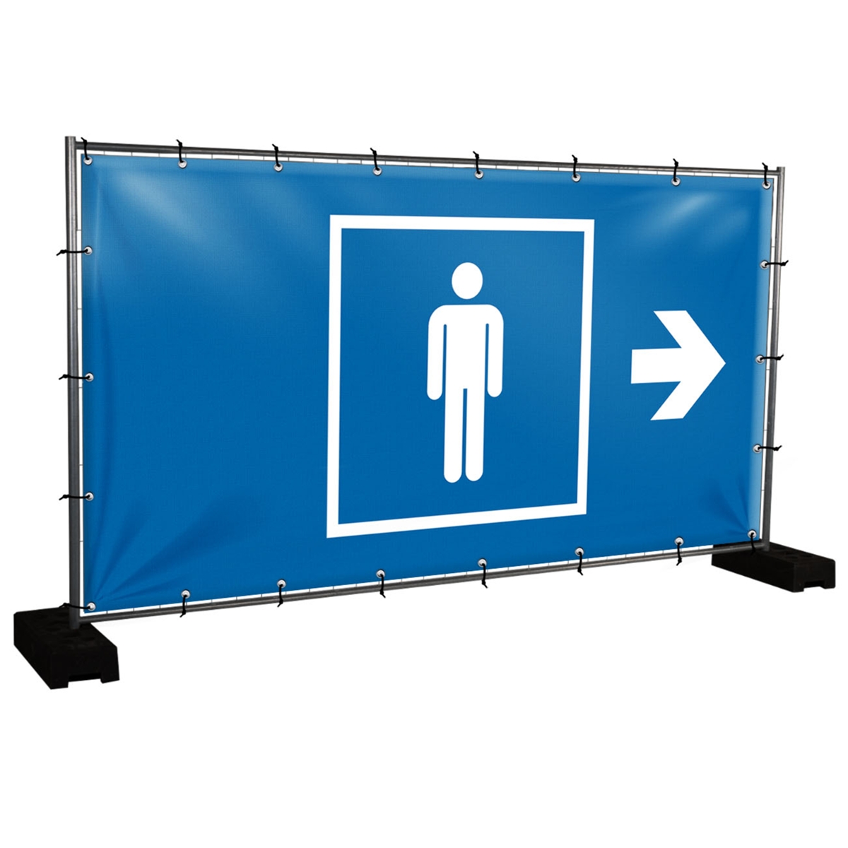 Bauzaunbanner WC Herren - 340 x 173 cm