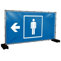 Bauzaunbanner WC Herren - 340 x 173 cm