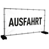 Bauzaunbanner Ausfahrt