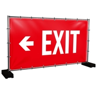 Bauzaunbanner Exit, rot - 340 x 173 cm