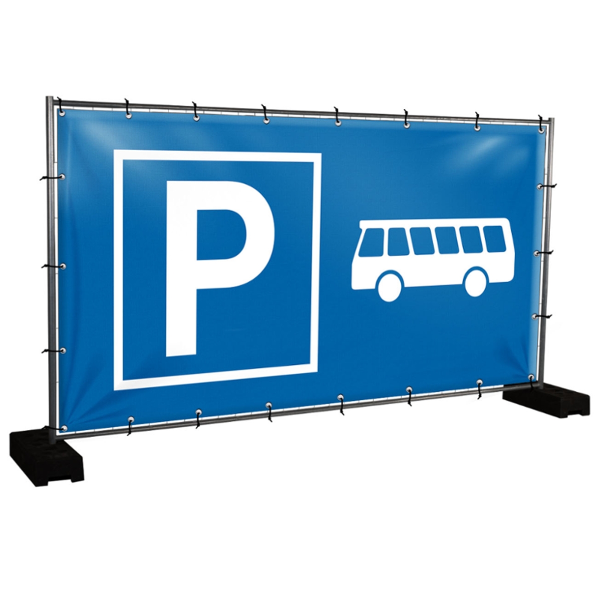 Bauzaunbanner Parkplatz Bus - 340 x 173 cm