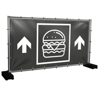 Bauzaunbanner Burger - 340 x 173 cm