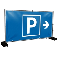 Bauzaunbanner Parkplatz - 340 x 173 cm