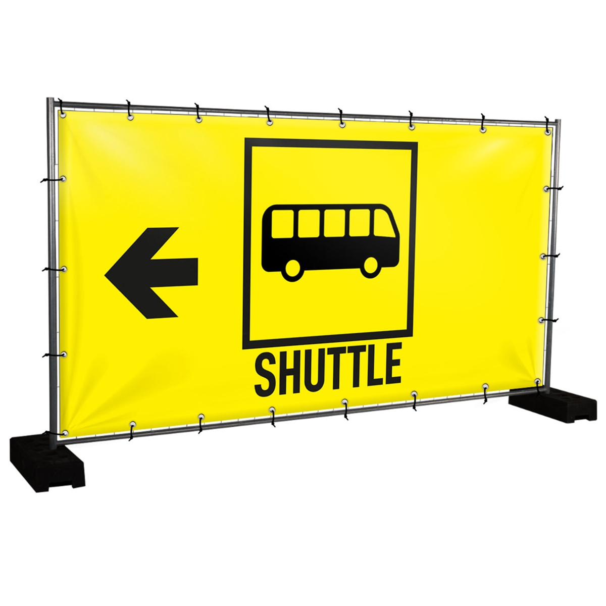 Bauzaunbanner Shuttle Bus - 340 x 173 cm