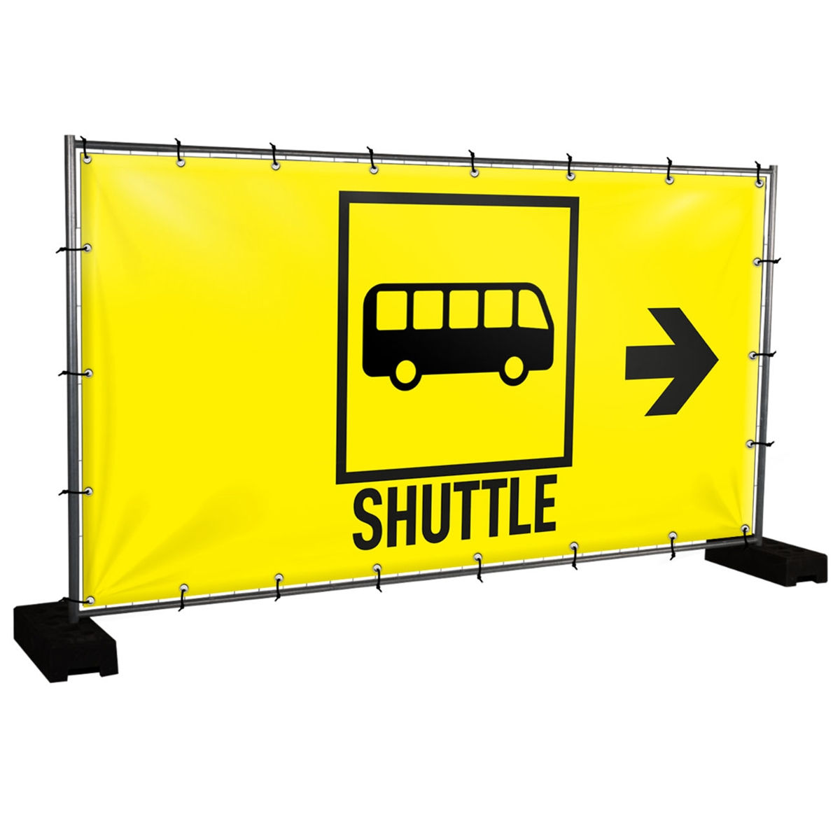 Bauzaunbanner Shuttle Bus - 340 x 173 cm