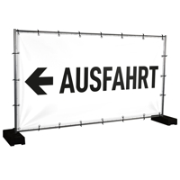 Bauzaunbanner Ausfahrt - 340 x 173 cm