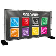 Bauzaunbanner Food Corner - 340 x 173 cm