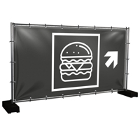 Bauzaunbanner Burger - 340 x 173 cm