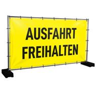 Bauzaunbanner Ausfahrt freihalten - 340 x 173 cm