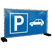 Bauzaunbanner Parkplatz PKW - 340 x 173 cm