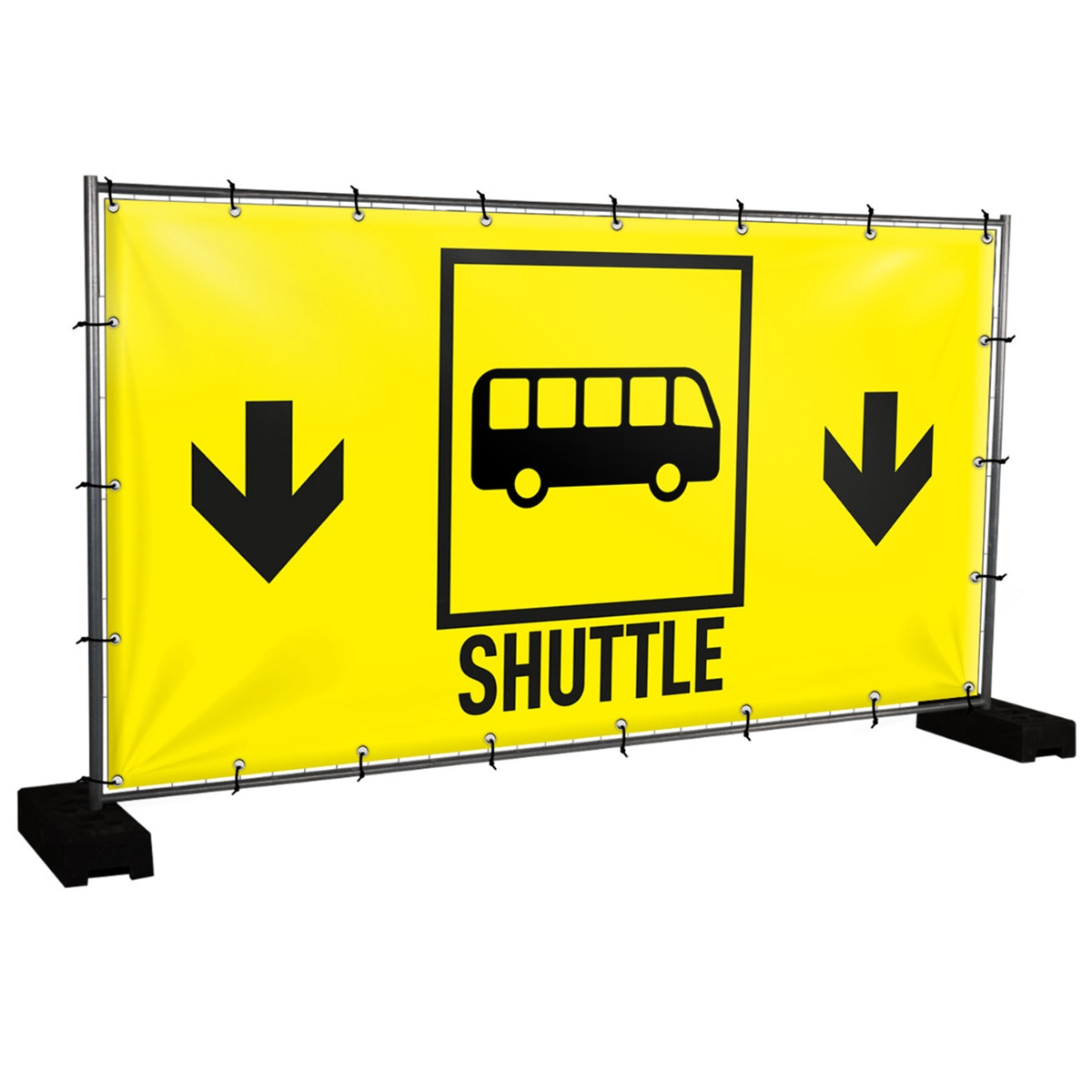 Bauzaunbanner Shuttle Bus - 340 x 173 cm