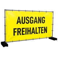 Bauzaunbanner Ausgang freihalten - 340 x 173 cm