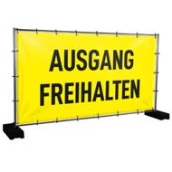 Bauzaunbanner Ausgang freihalten - 340 x 173 cm