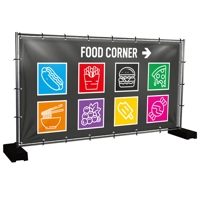 Bauzaunbanner Food Corner - 340 x 173 cm