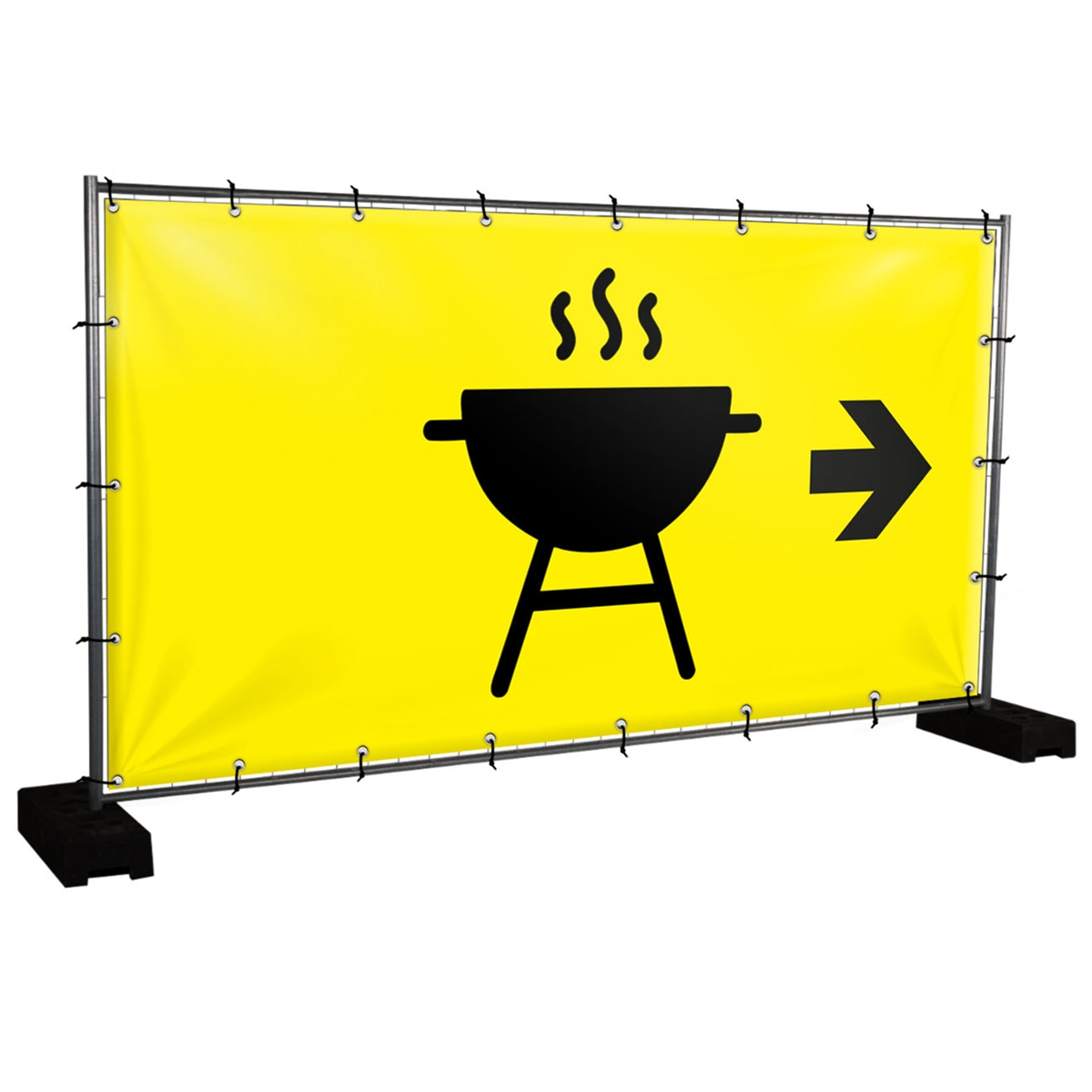 Bauzaunbanner BBQ - 340 x 173 cm