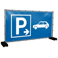 Bauzaunbanner Parkplatz PKW - 340 x 173 cm