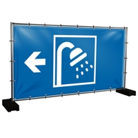 Bauzaunbanner Duschen - 340 x 173 cm