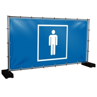 Bauzaunbanner WC Herren - 340 x 173 cm