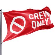 Fahne Crew Only - Wunschgröße
