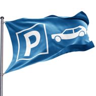 Fahne Parkplatz PKW - Wunschgröße