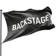 Fahne Backstage - Wunschgröße