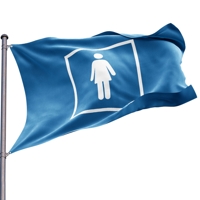 Fahne WC Damen - Wunschgröße