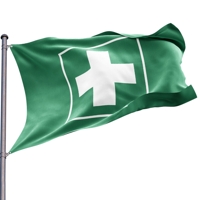 Fahne Erste Hilfe, grün - Wunschgröße