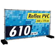 Bauzaunbanner gestalten, Reflex PVC - 340 x 173 cm