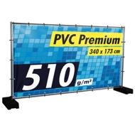 Bauzaunbanner gestalten, PVC Premium - 340 x 173 cm