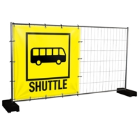 Bauzaunbanner Shuttle Bus - 170 x 170 cm