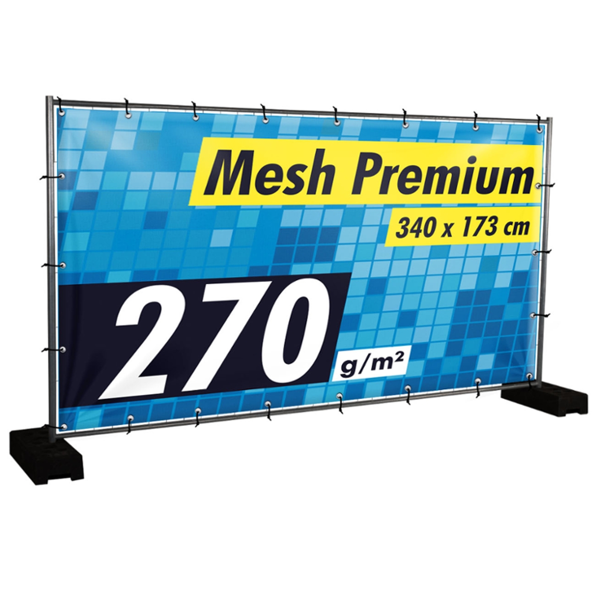 Bauzaunbanner gestalten, Mesh Premium - 340 x 173 cm