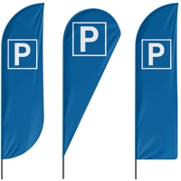 Beachflag Parkplatz - 3 Modelle - 4 Größen