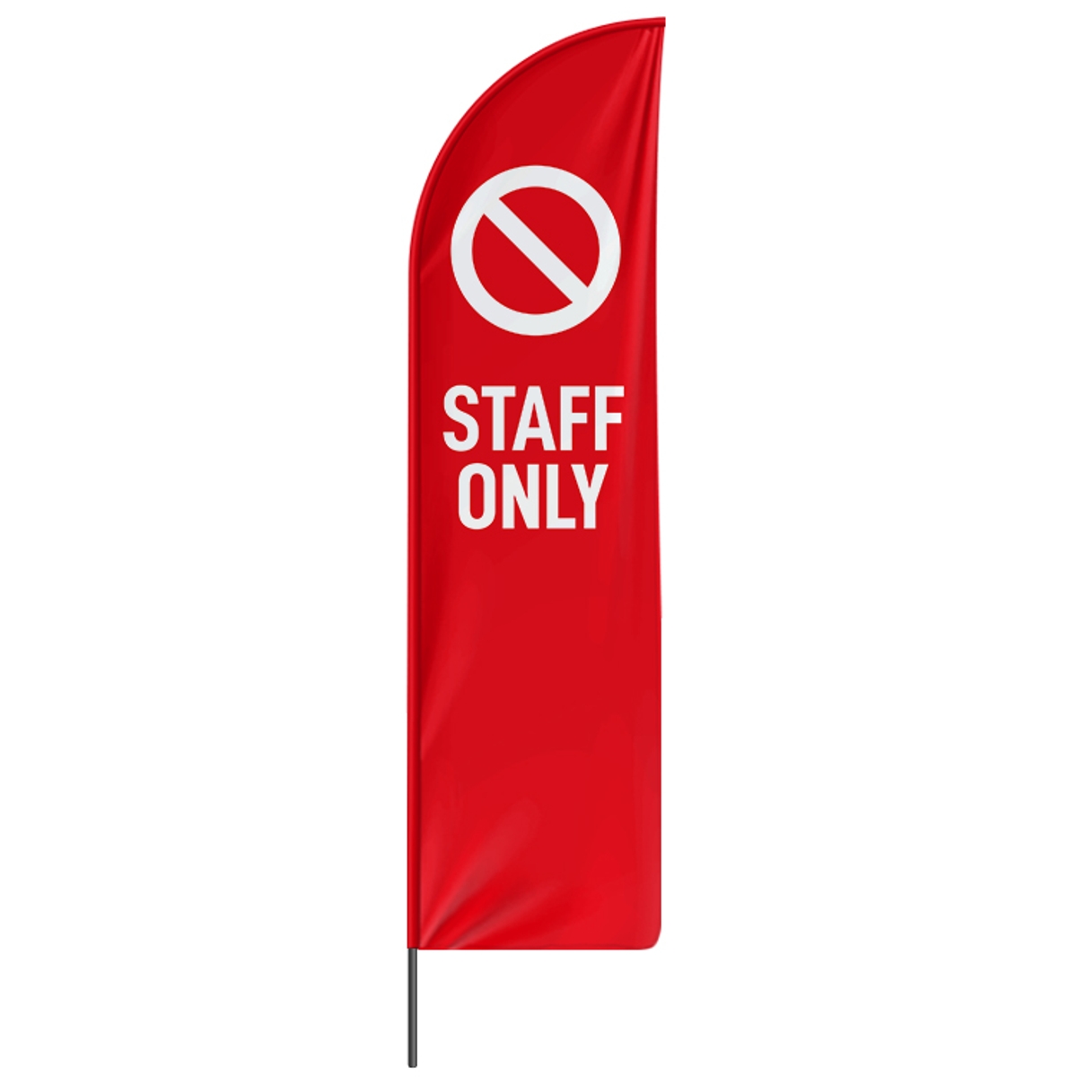 Beachflag Staff Only - 3 Modelle - 4 Größen