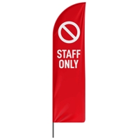 Beachflag Staff Only - 3 Modelle - 4 Größen