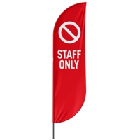 Beachflag Staff Only - 3 Modelle - 4 Größen