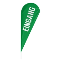 Beachflag Eingang grün - 3 Modelle - 4 Größen