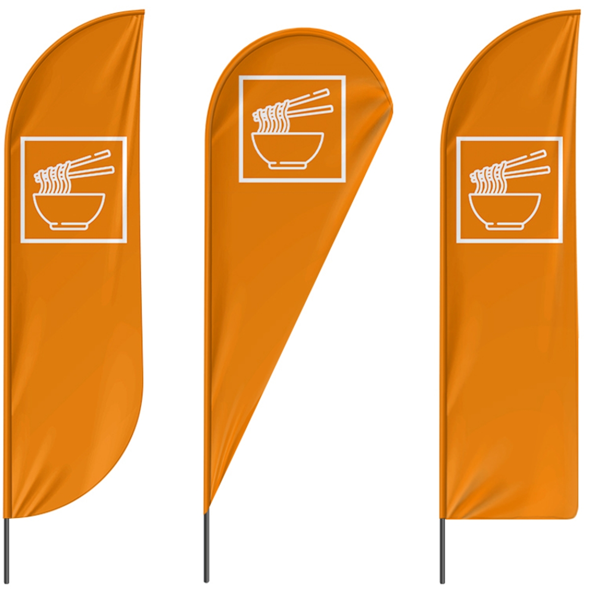 Beachflag Nudeln - 3 Modelle - 4 Größen
