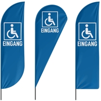 Beachflag Rollstuhl Eingang - 3 Modelle - 4 Größen