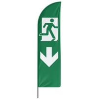 Beachflag Notausgang Icon - 3 Modelle - 4 Größen