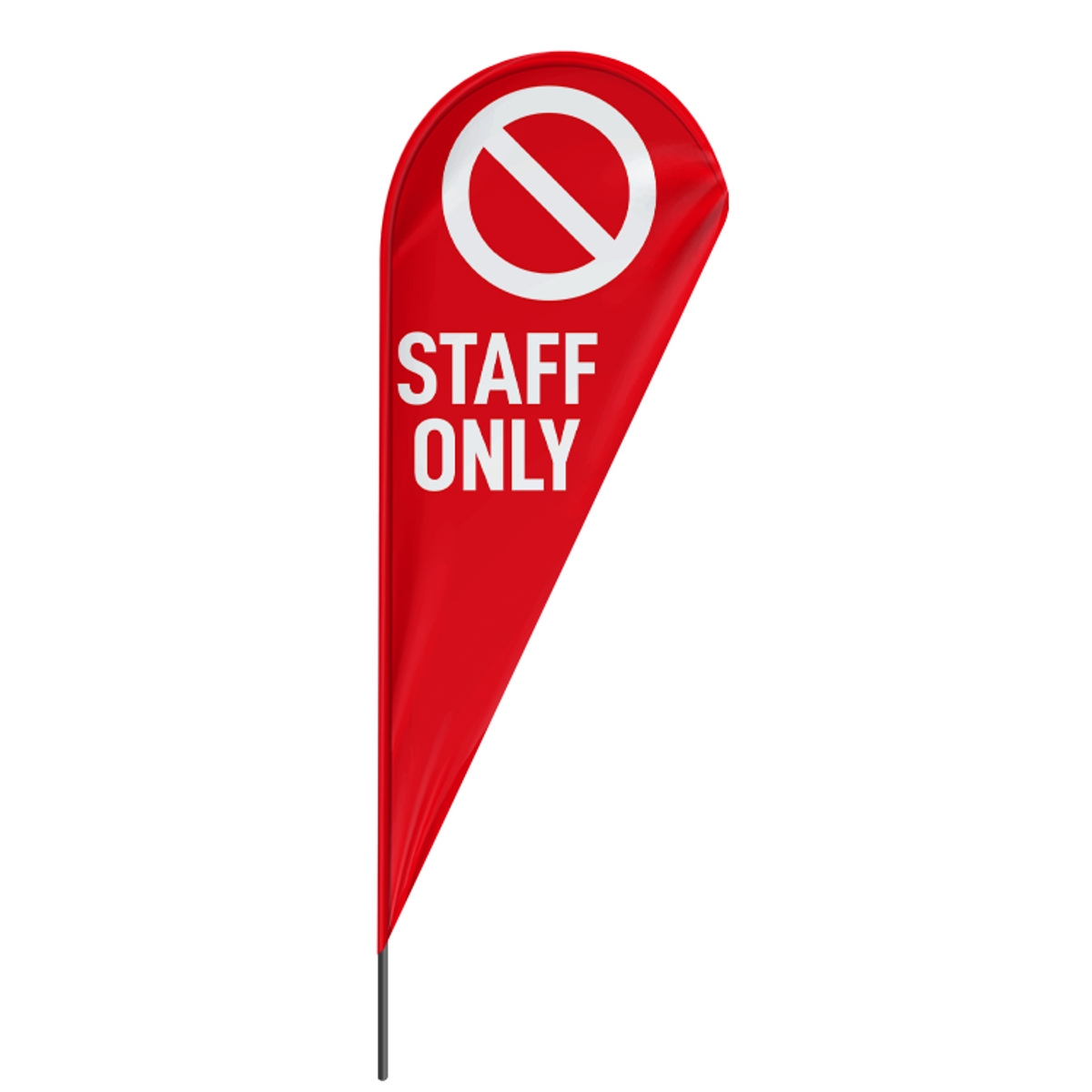 Beachflag Staff Only - 3 Modelle - 4 Größen