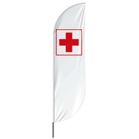 Beachflag Erste Hilfe weiß - 3 Modelle - 4 Größen