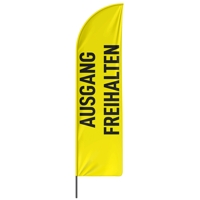 Beachflag Ausgang freihalten - 3 Modelle - 4 Größen