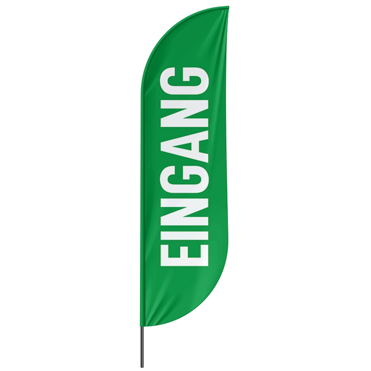 Beachflag Eingang grün - 3 Modelle - 4 Größen